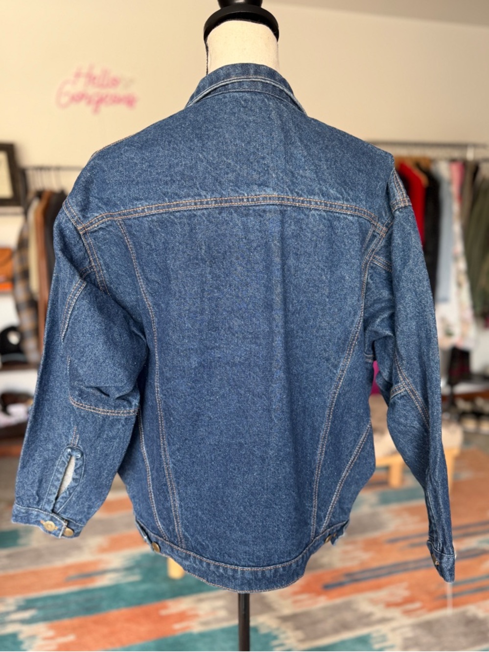 Vintage Hovis Heartland Apparel Denim Jacket Dark Blue - Picture 2 of 9
